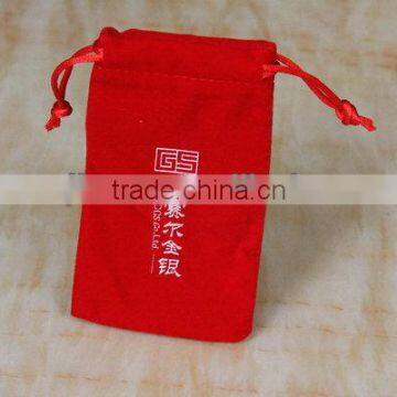 Top grade hot selling hot stamp velvet bags