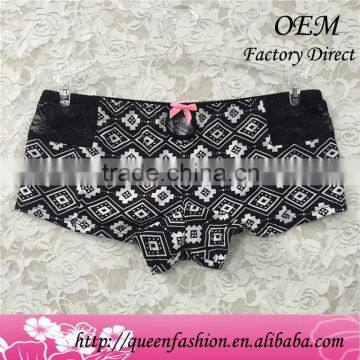Hottest Flower Print Boy Briefs for Women Boy Shorts for Women Female Underwear photo-2