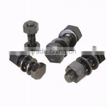 Hexagon Double Thread Black Bolts and Nuts photo-2