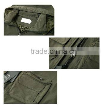 Quality Custom Printed or Embroidery Sleeveless Photographer Vest Jacket