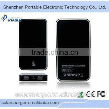 Quality custom-made power bank with li-polymer battery pack, 6000mah Flat Power Bank