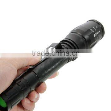 XML-T6 LED 5 Mode Focusing LED Torch Flashlight Black photo-5