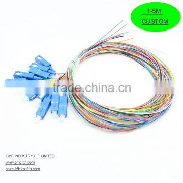 High quality China-made SC SM 12 fibers Fiber optic pigtail