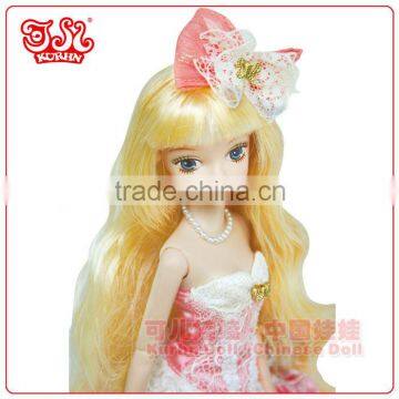 11.5 inch plastic blonde princess doll toy high quality doll