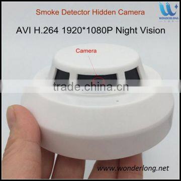 Full hd 720P night vision remote control wireless smoke detector hidden camera