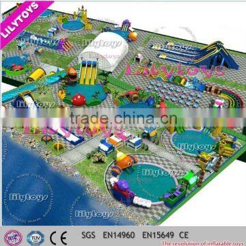 Interesting Mobile amusement park, Inflatable frame pool inflatable water park