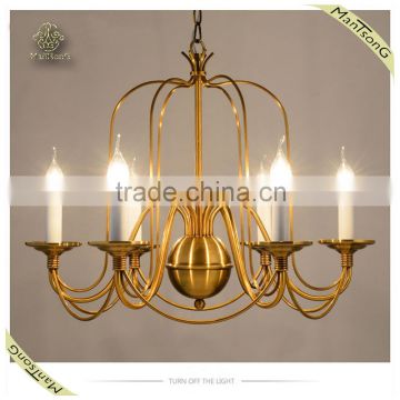 Indoor decorative lighting modern metal hanging light candle chandelier pendant light