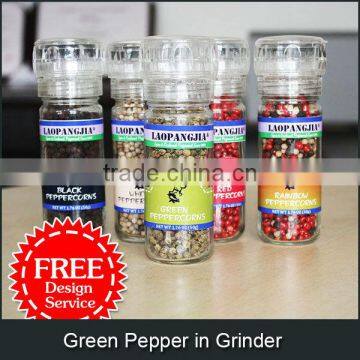 Green Pepper in Grinder