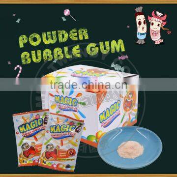 Magic sour orange taste powder bubble gum