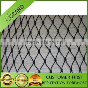 Factory derict strong durable black knot anti bird netting,best price stainless steel bird netting