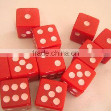 Beautiful high quality 16MM straight opaque colorful plastic dice