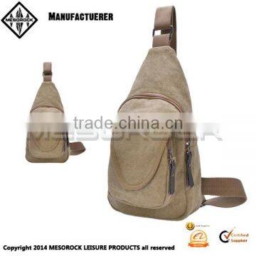 Outdoor travel canvas chest shoulder unbalance bag sling bag