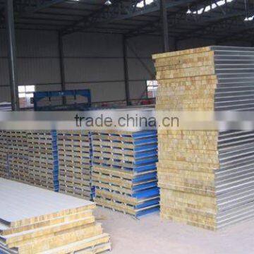 China High Quality Galvanized Color Steel Rock Wool Sandwich Panels photo-3