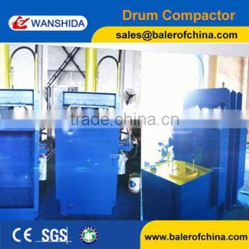 CE Certification Hydraulic Scrap 210 Liter Oil Drum Compactor photo-2