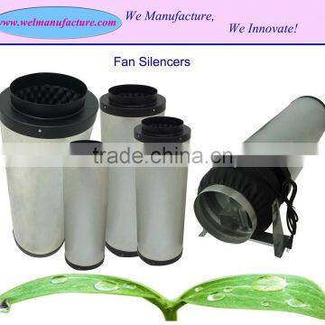 hydroponics inline duct fan muffler