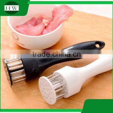 Kitchen Accessories Tool Long Handle Manual Hanging Plastic Stainless Steel Meat Needle Hammer Tenderizer photo-3