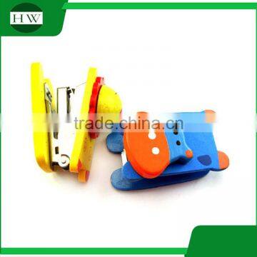 Wooden Mini Portable Office Stationery Funny Cartoon Animal Shaped Manual Paper Stitcher Stapling Machine Stapler photo-4