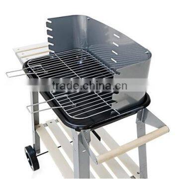 Large Enameled BBQ Grill Trolley photo-2
