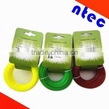 2.4mm*15mm twist red color commercial grade nylon trimmer line /grass cutter nylon line