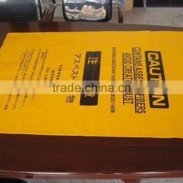 High Quality Heavy Duty LDPE Yellow Asbestos Bags photo-4