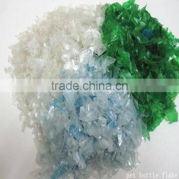 Factory price cold and hot washed clear pet bottle flake plastic scrap