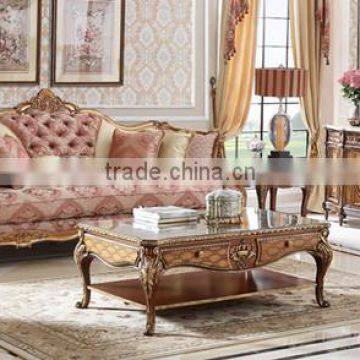 Luxury Classic Style Furniture Living Room Sofa Set, Antique Carved Wooden Sofa Sets, Queen Anne Couch Sofa