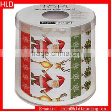 Factory Wholesale 3 Ply Christmas Print Toilet Paper