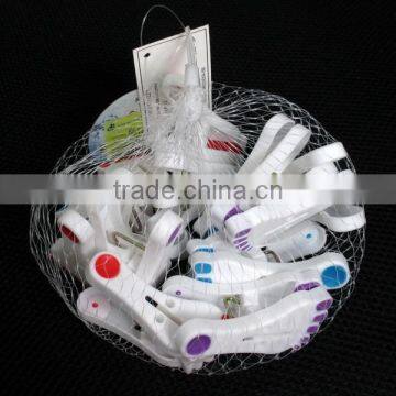 12PCS Plastic Foot Sharp Mini Clothespin photo-5