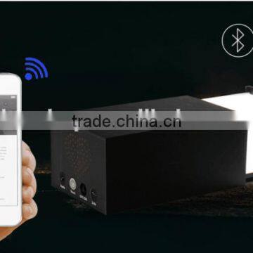 2016 Newest Explosion Hot-selling Pandora's Box Multifunction Bluetooth Stereo Music Speaker Touch LED Lamp Wooden BT Speaker photo-6