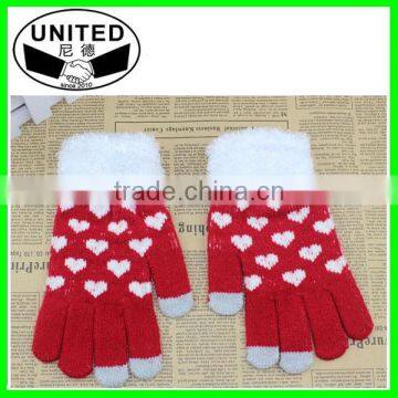 ladies cotton smartphone gloves for winter