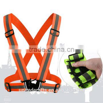 Night Running Cycling Working Safe Elastic Reflective Belt Vest Waistcoat Strap