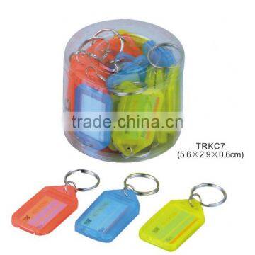 Assorted Colors Plastic Key Tags with Label Window