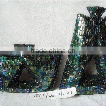 High Quality Green Color Glass Flower Pot photo-2