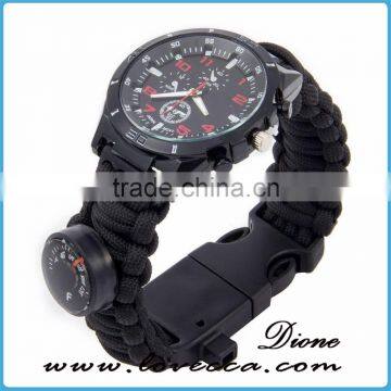 With Emergency Rescue Rope Men's Paracord Survival Watch Bracelet photo-4
