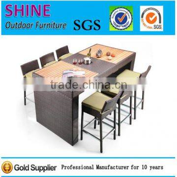 Long Dining Table and High Bar Chair Set Living Room Furniture Outdoor Garden Furniture