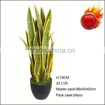 Hot sale 79cm tall artificial snake plant artificial sansevieria plant