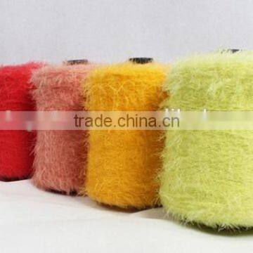 100%High Quality Polyamide Fancy Feather Yarn For Knitting Sweater photo-3