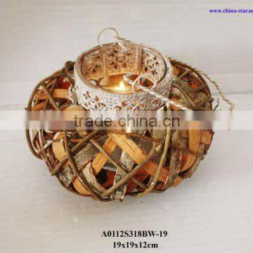 Hanging Rattan and Birch Lanterns photo-2
