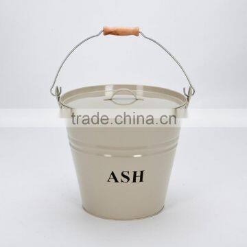 Fireplace Metal Ash/Coal Bucket With Shovel and Brush photo-2