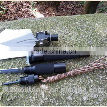 Durable Multi-use Outdoor Camping Accessories With Shovel Hoe Tactical Knife Fire Flint photo-3