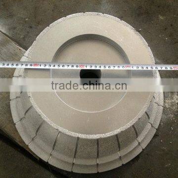 Vacuum brazed diamond polishing wheel for large stone