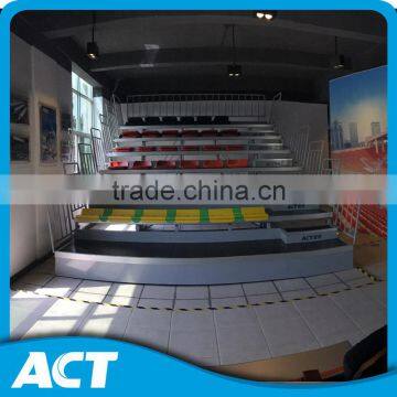 Telescopic retractable bleacher seating stand for gym