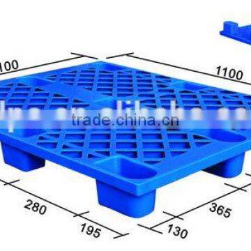 One side plastic pallet with nine feet for logistics transportation