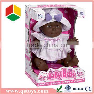 happy fun lovely ABS adorable black baby dolls baby toy for children with EN71