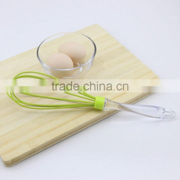 Soft Acrylic Handle Light Green Silicone Egg Whisk