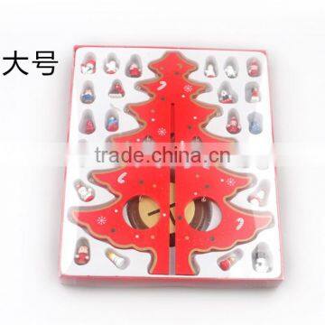 2016 New Product Cheap Mini Wooden Christmas Trees Table Decorations With Ornaments Gift SL photo-3