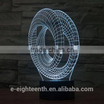 2016 New Factory Price Cutomized Image Magic Visual Illusion Light Touch Panel 3D Led Night Lights for Indoor Decoration photo-2