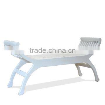 Wood Bench Mumbai With White Painted Colour photo-2