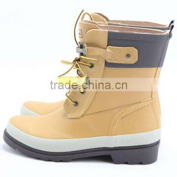 Fashion Latest Lace up Rubber Rain Boots photo-2