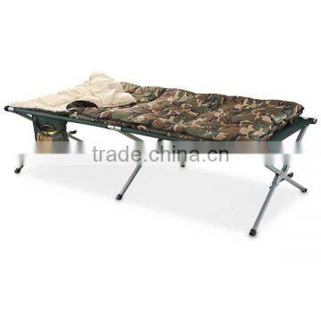 Single aluminum folding camping bed